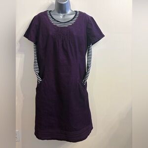 Boden Monmartre purple corduroy sheath dress, size 12.